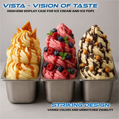 Vista Display Case - Ice Cream and Ice Pop Display Case