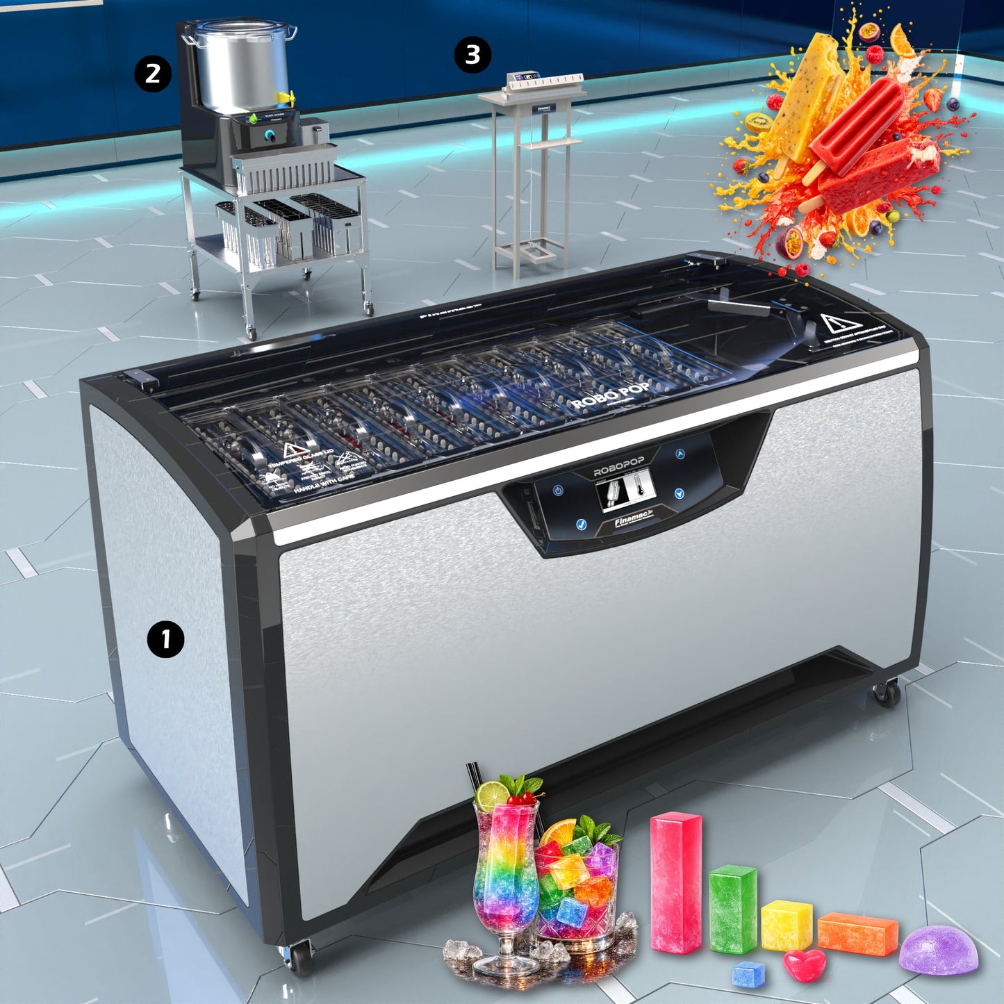 Semi Industrial Ice Pop and Flavored Ice Production - Basic Version PLUS