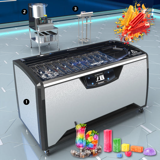 Semi Industrial Ice Pop and Flavored Ice Production - Basic Version PLUS