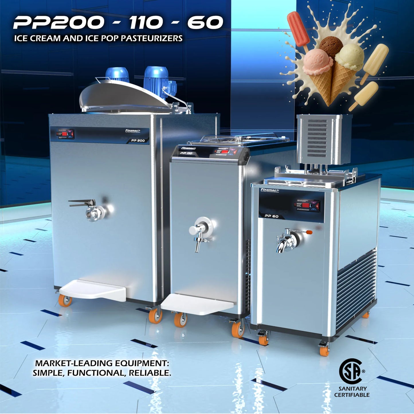 PP 60 - Pasteurizer and Homogenizer for Ice Cream and Ice Pops